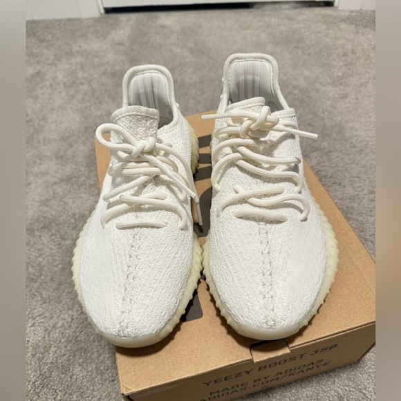 Adidas Yeezy Boost 350 V2 Cream White/Triple White CP9366 M6.5/W7.5 - Picture 3 of 7